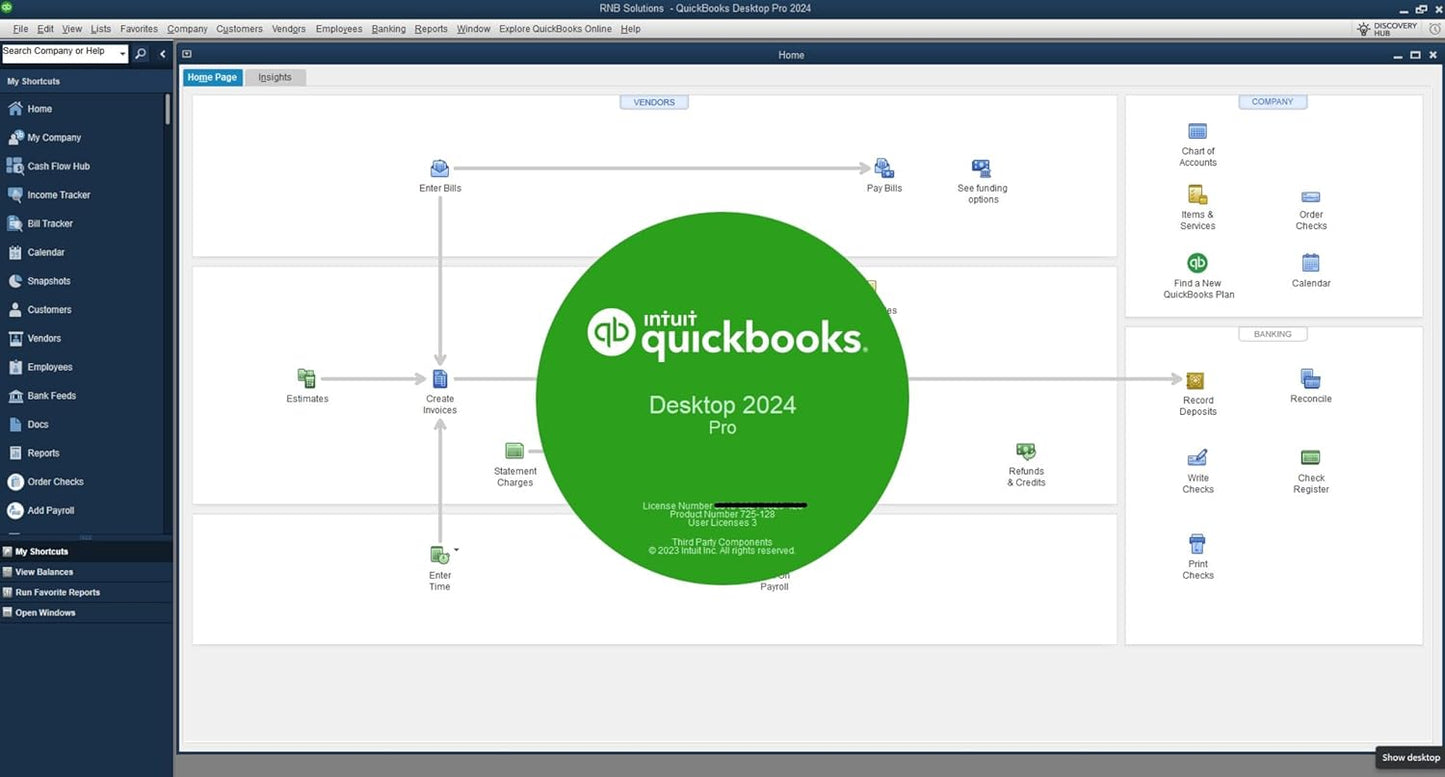 QuickBooks Desktop Pro 2024 USB | Lifetime Subscription | | For Windows PHYSICAL DELIVERY |