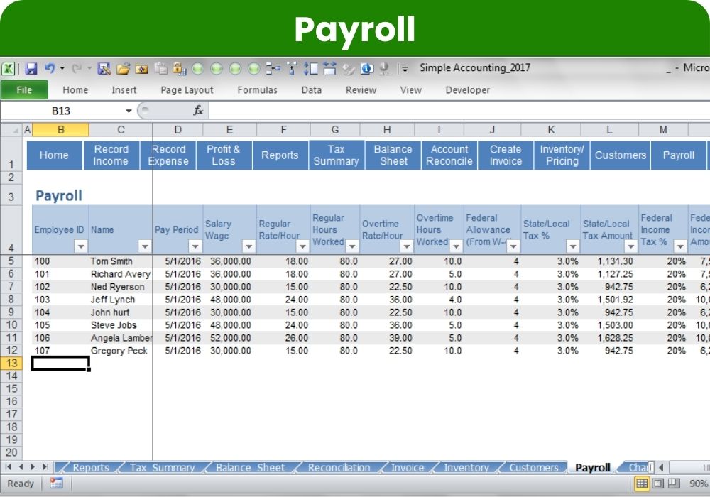 Simple Accounting Software – Standard Small Business with Bookkeeping and Payroll
